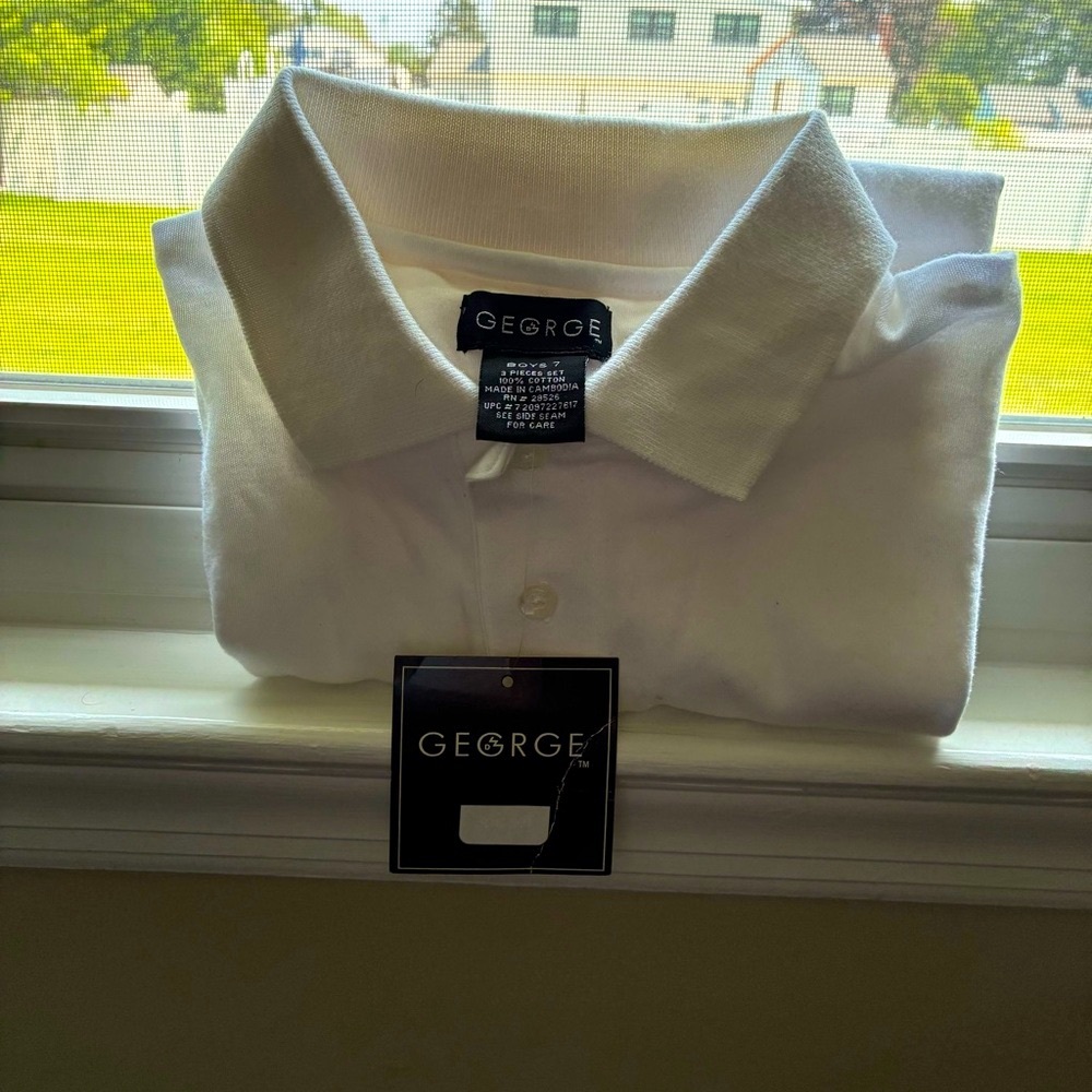 Boys knit polo shirt with collar